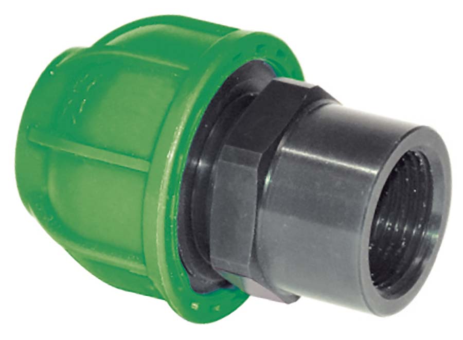 SICOMAT - Female Straight Connector - Aluminium . - Part number rA202040114