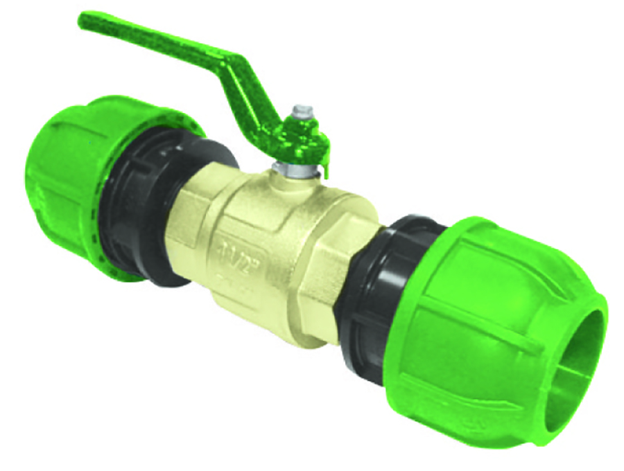 SICOMAT - Straight Connector with Ball Valve . - Part number rA224025034