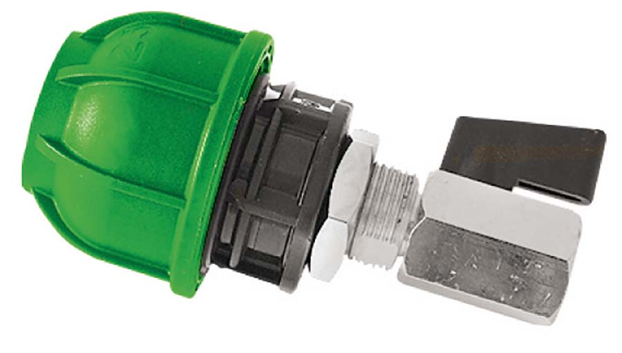 SICOMAT - End Cap with Mini Ball Valve . - Part number rA249025034
