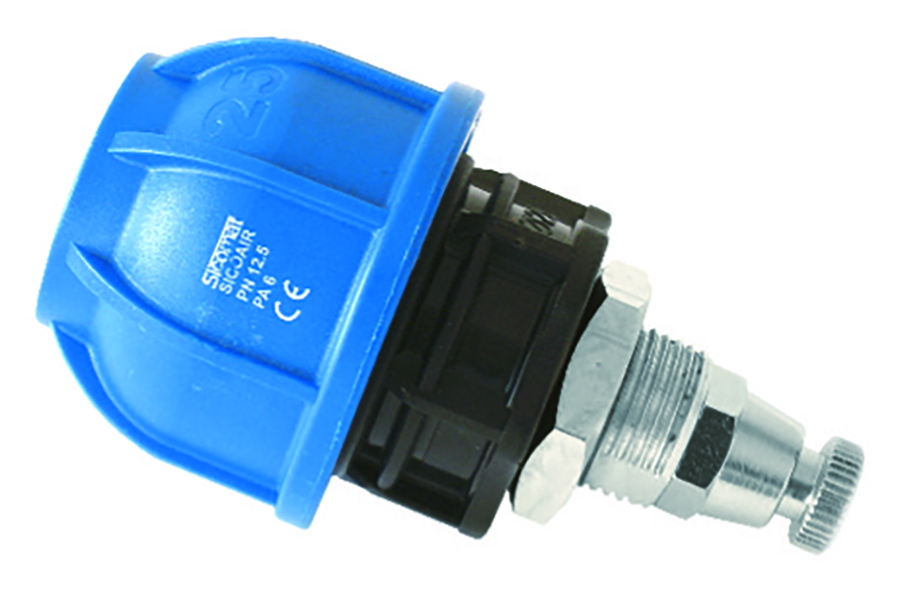 SICOMAT - End Caps with Mini Ball Valve . - Part number rR249040014