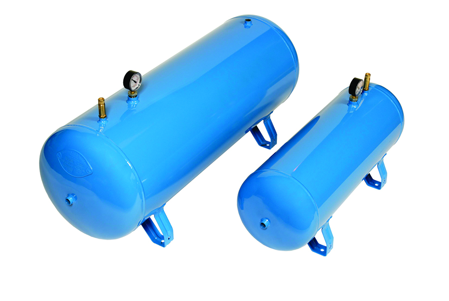 Horizontal Air Receiver 11 Bar - Horizontal Air Receiver 11 Bar - Painted Blue Fittings Kit Included