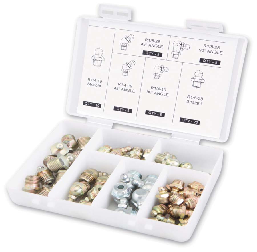 Assorted Grease Nipple Pack - Assorted Grease Nipple Pack 50 Piece - BSPT