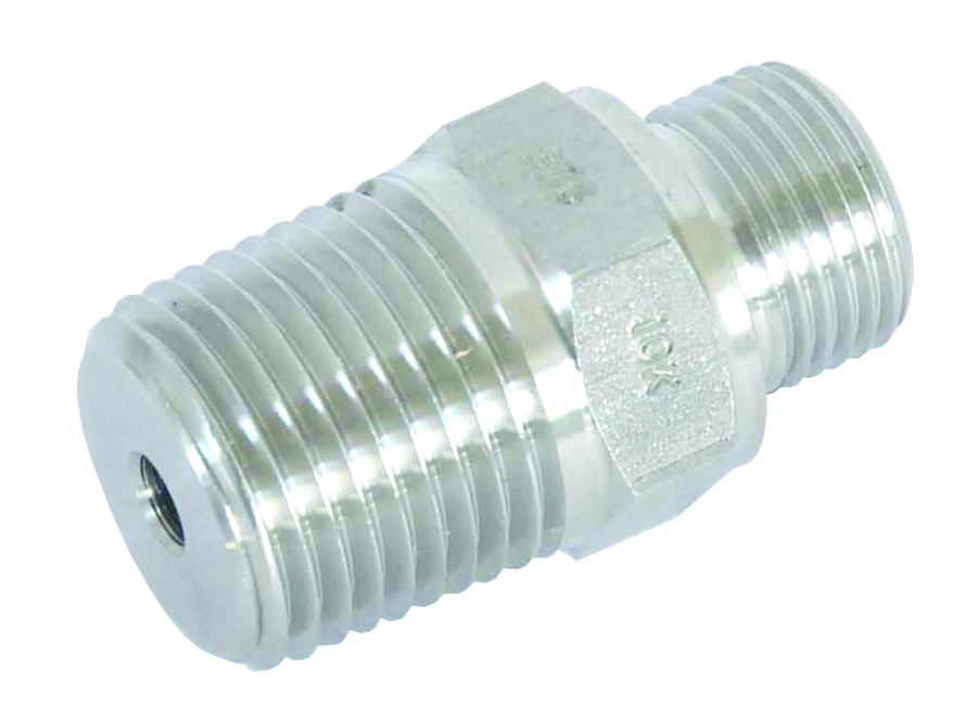 Stainless Steel Straight Adaptors - Straight Adaptor - BSPP Male / NPT Male