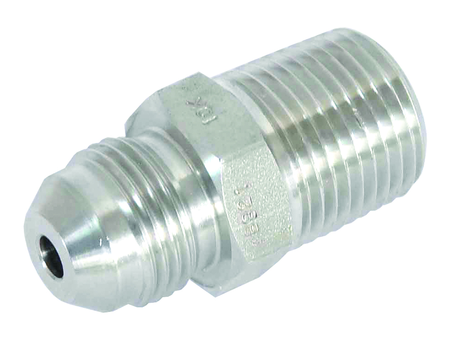Stainless Steel Straight Adaptors - Straight Adaptor - BSPP Male / JIC Male