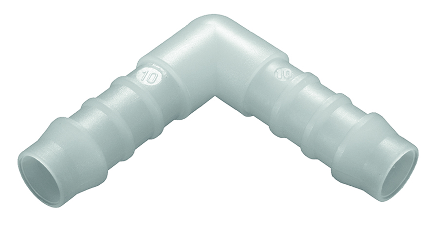 PVDF Fittings – White - Union Elbow Hose Connector