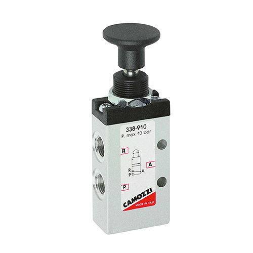 Push and Spring Return - 3/2 Push and Spring Return Valve