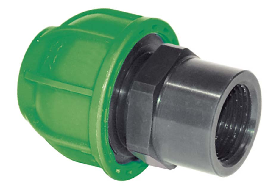 Female Straight Connector - Aluminium - Female Straight Connector - Aluminium