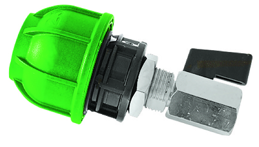 End Cap with Mini Ball Valve - End Cap with Mini Ball Valve